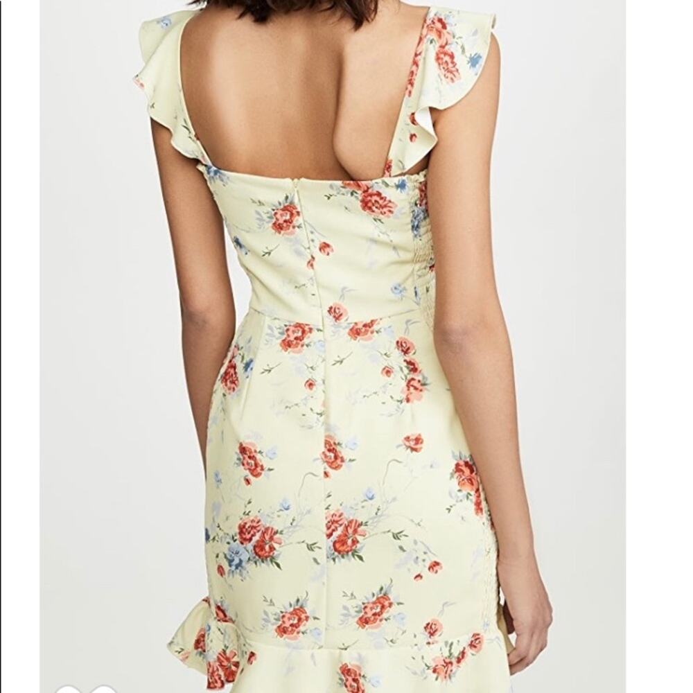 WAYF Enclave dress. Yellow Poppy Print. Small - Picture 7 of 7